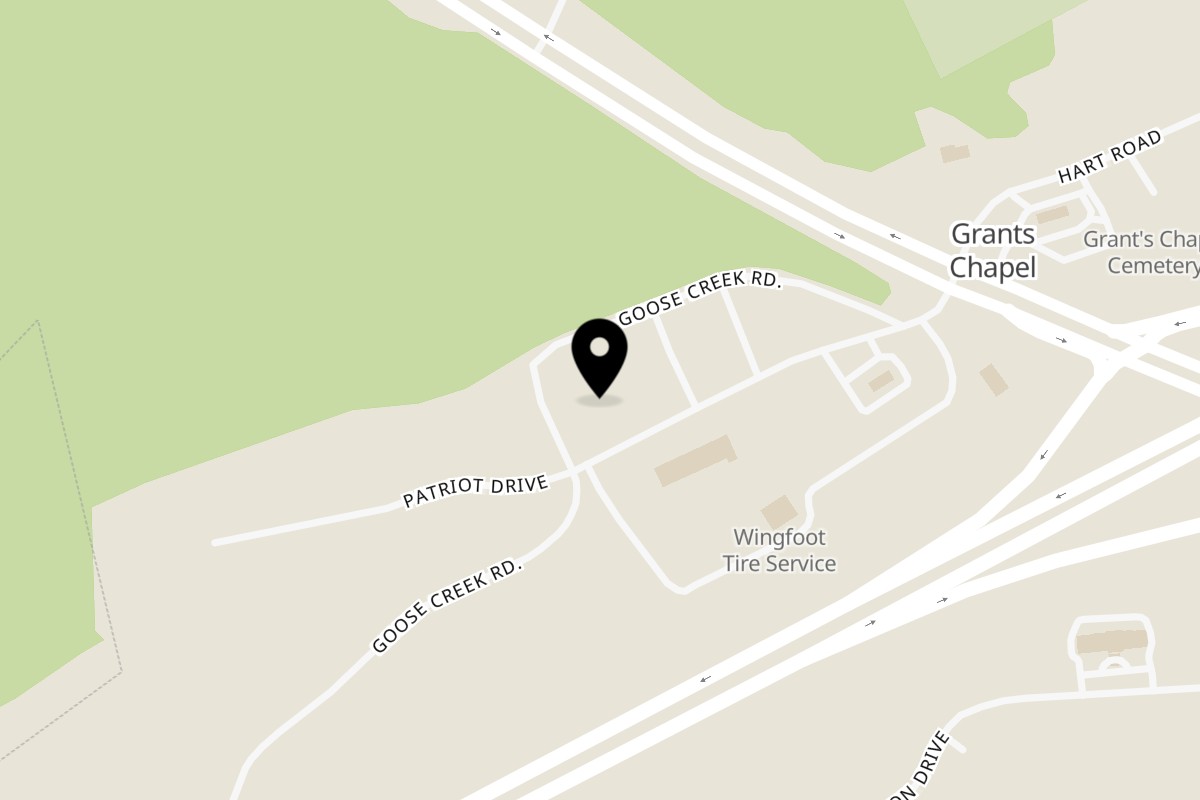 Map showing the location of The Taste of Dandridge on 540 Patriot Dr in Dandridge
